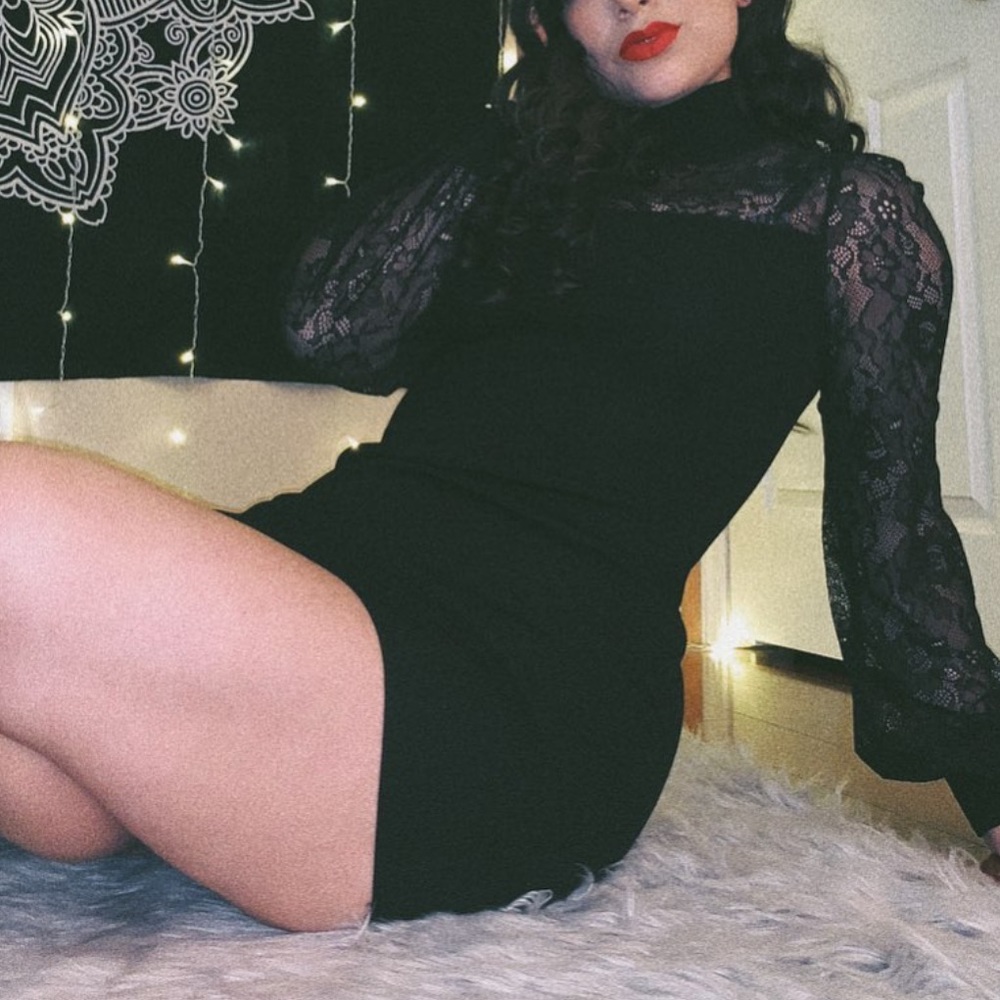 Black shirt dress